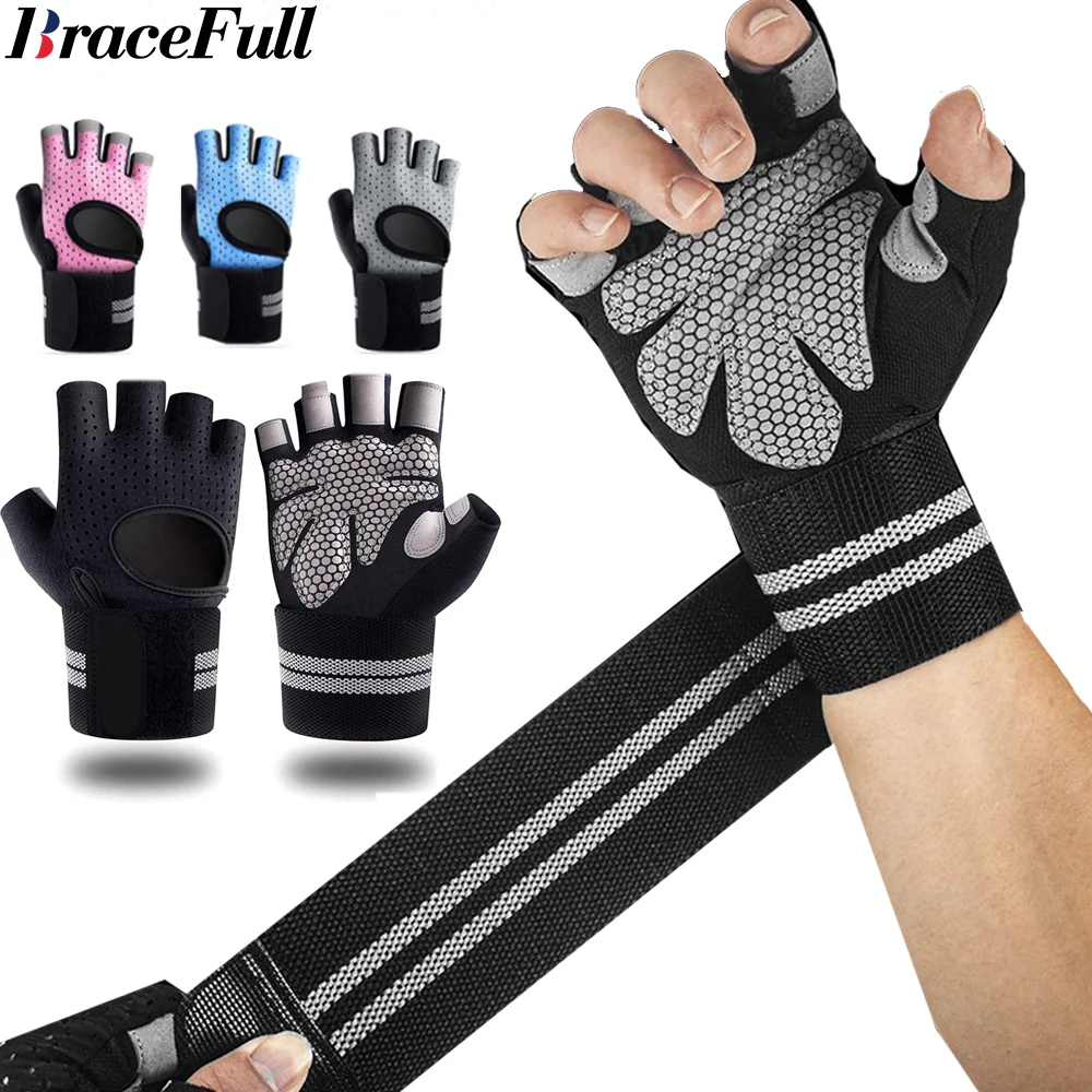 Wrist Wrap Support - زوج واحد من قفازات اللياقة البدنية